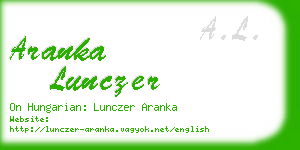 aranka lunczer business card